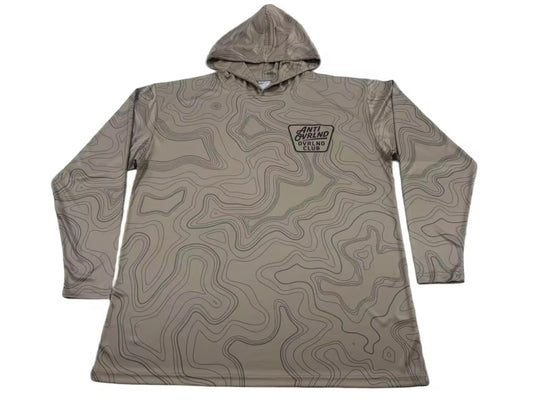 UPF tan topo hooded long sleeve
