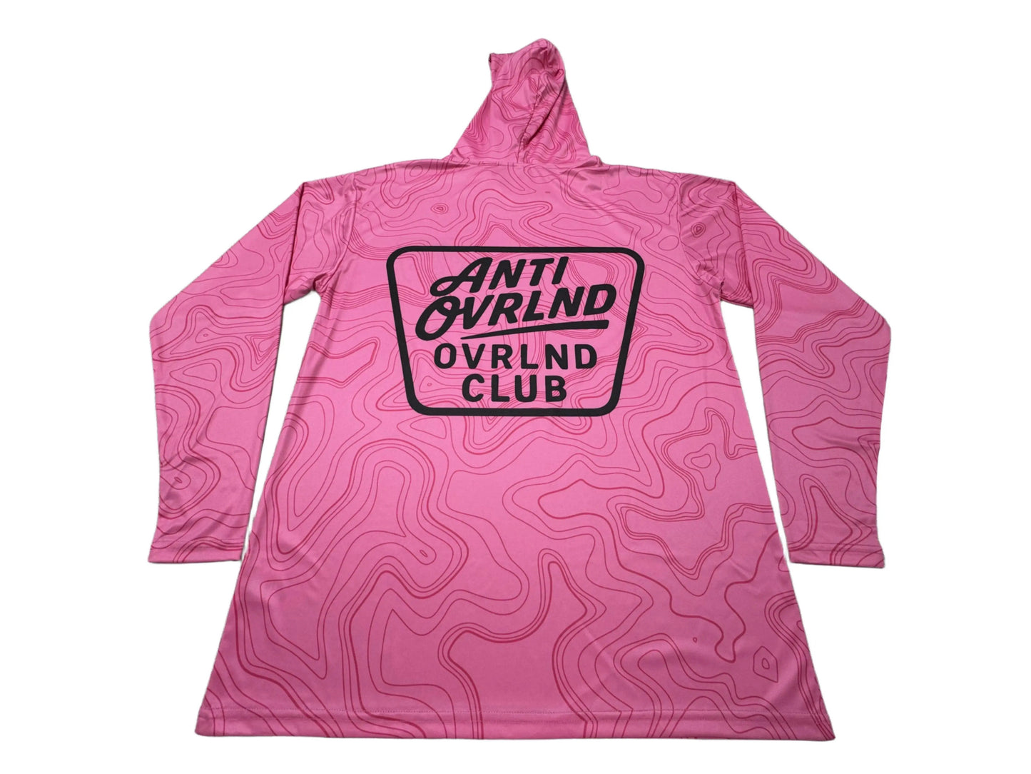 UPF pink topo hooded long sleeve