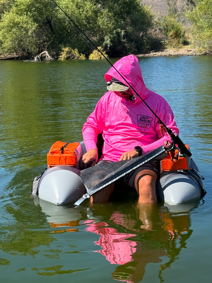 UPF pink topo hooded long sleeve