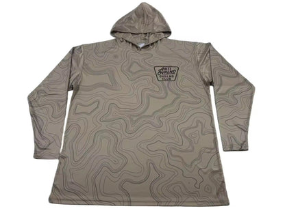 UPF tan topo hooded long sleeve