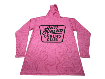 UPF pink topo hooded long sleeve